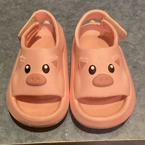 Kids Pink Pig Sandals - Cute Toddler Water Shoes
